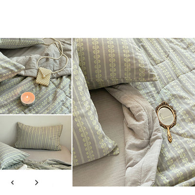 Colcha Reversible Cuadros Verano Lujo Cama Queen Ligera Transpirable - Image 19