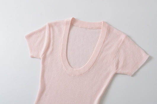 Blusa Ajustada de Lana Estilo Europeo - Cuello Redondo Liso y Elástico - Image 37