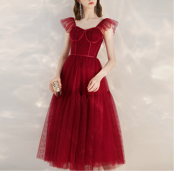Vestido Midi Elegante para Fiesta de Cumpleaños y Compromisos