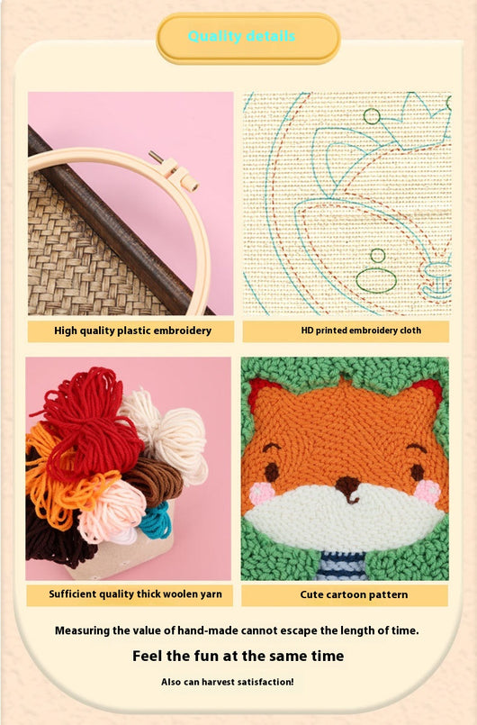 Kit Completo de Bordado para Niños - Agujas, Hilos y Patrones Estampados - Image 26