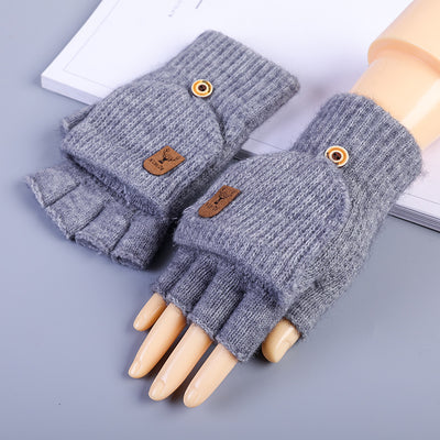 Guantes sin Dedos de Lana Tejida para Invierno Hombre - Image 8