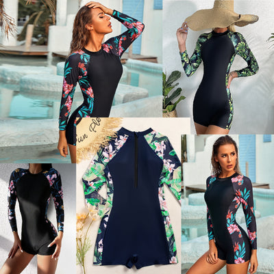 Traje de Baño Enterizo Protector Solar con Cobertura Conservadora
