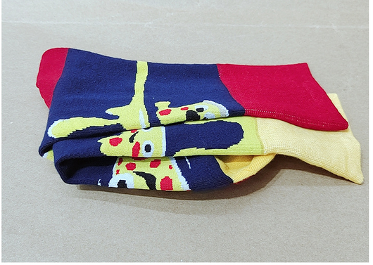 Calcetines Largos de Algodón con Diseño Asimétrico Cartoon - Image 8