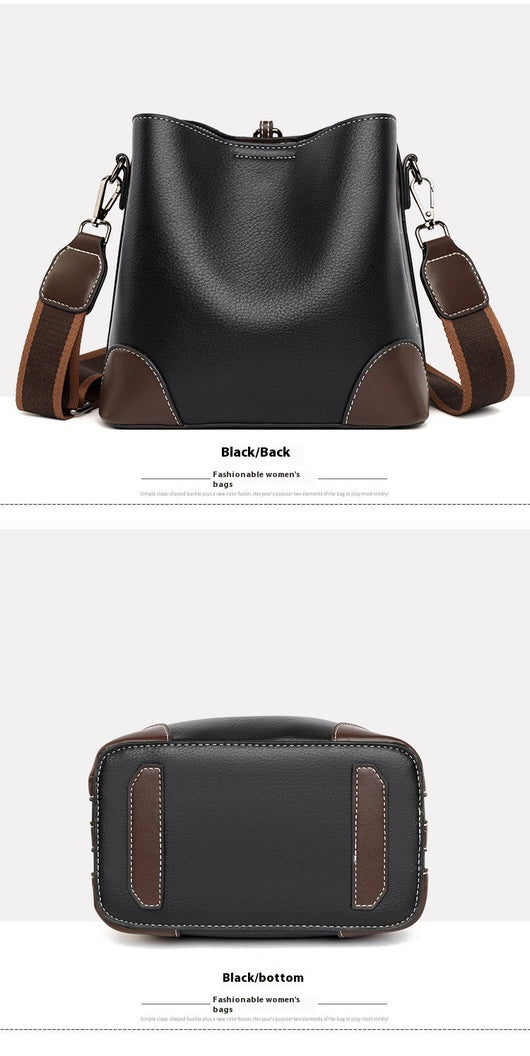 Bolso de Cuero Retro Estilo Bucket - Bandolera Suave y Versátil - Image 18