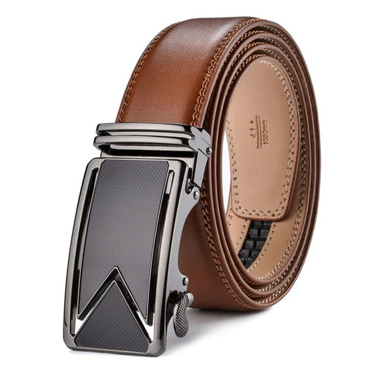 Cinturón de Cuero Genuino para Hombre con Hebilla Click Ajustable - Estilo Ejecutivo - Image 5