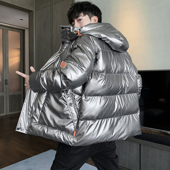 Chaqueta Acolchada Oversized de Algodón Premium para Hombre