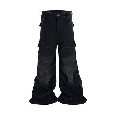 Overol Denim Vintage Desgastado con Bolsillos Múltiples y Doble Uso - Image 16