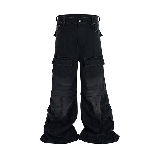 Overol Denim Vintage Desgastado con Bolsillos Múltiples y Doble Uso - Image 16