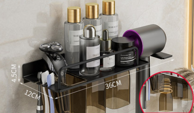 Organizador de Baño Mural 2 en 1 - Soporte para Secador y Cepillo de Dientes - Image 17