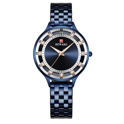 Reloj de Pulsera Acero Inoxidable para Mujer con Diamantes y Cristal de Cuarzo Resistente al Agua - Image 4