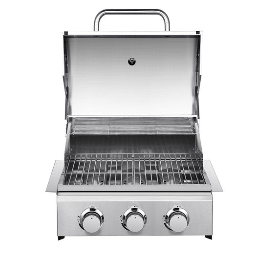 Asador de Gas Empotrable de Tres Quemadores en Acero Inoxidable