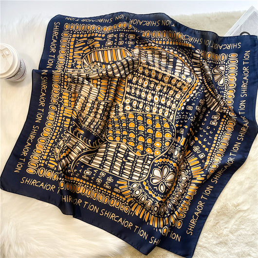 Pañuelo de Seda Cuadros 70cm - Diseño Elegante y Versátil para Mujer - Image 8