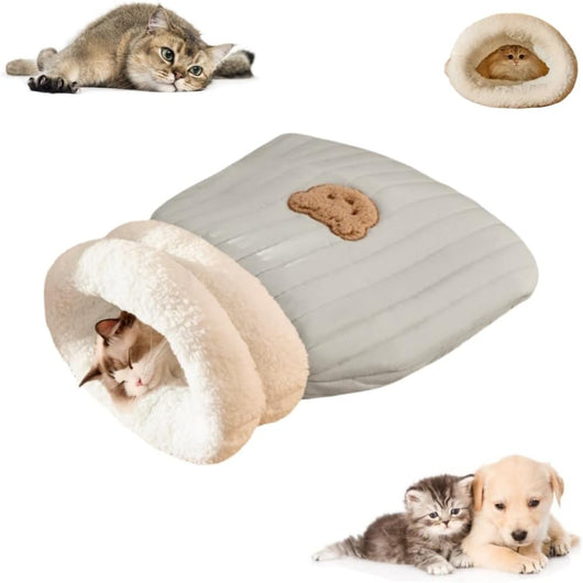 Saco Cálido para Gatos - Cama Cueva Acogedora de Felpa para Invierno - Image 3