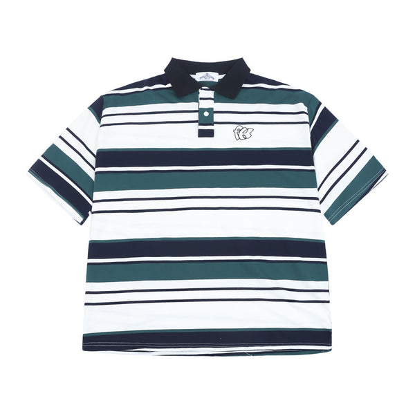 Polo Deportivo de Rayas Contrastantes para Hombre