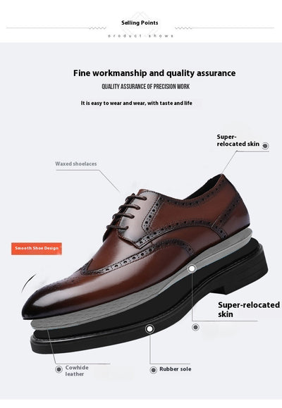 Zapatos Brogue de Cuero para Hombre - Estilo Clásico Elegante - Image 9