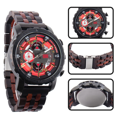 Reloj de Pared Luminoso Grande en Madera Multifuncional - Image 5