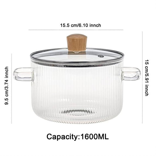 Olla de Vidrio Templado Doble Asa para Sopas, Fideos y Fondue - Image 6