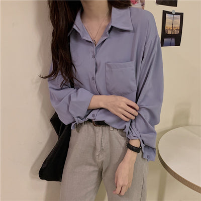 Camisa Suelta de Manga Larga Ligera para Mujer - Image 6