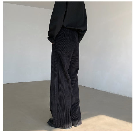 Pantalones Hombre Cintura Alta Pierna Ancha Primavera con Caída Fluida - Image 11