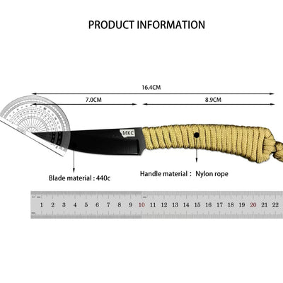 Cuchillo de Supervivencia y Defensa Personal de Alta Dureza para Cortar Cuerda - Image 4