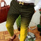Pantalones Casuales de Contraste Abstracto con Micro-elasticidad