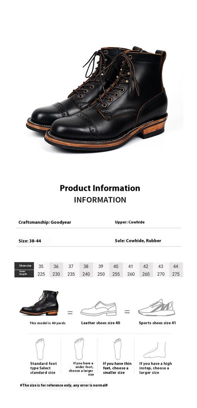 Botas de Cuero Genuino para Hombre - Estilo Trabajo Otoño Invierno - Image 21