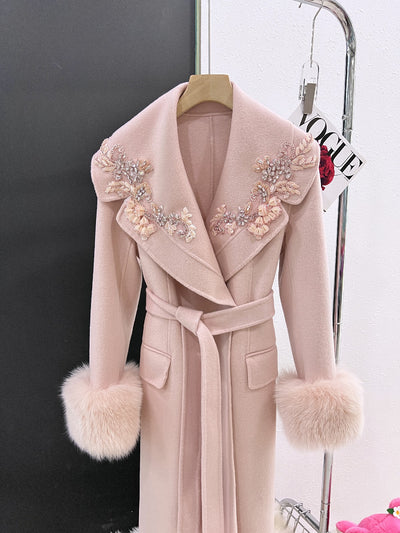 Abrigo Reversible de Lana y Cachemira para Invierno - Largo Elegante para Mujer - Image 18
