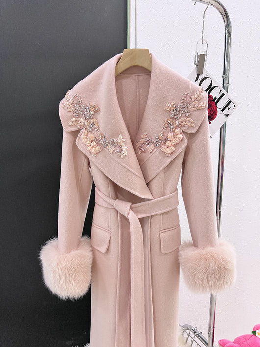 Abrigo Reversible de Lana y Cachemira para Invierno - Largo Elegante para Mujer - Image 18