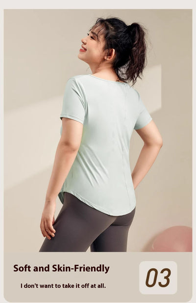 Playera Deportiva Ajustada de Secado Rápido con Control Abdominal - Image 19