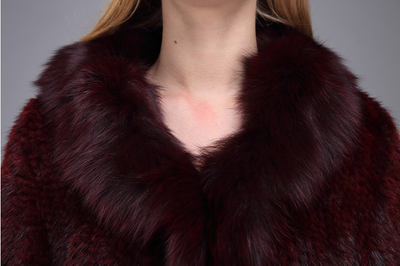 Chal de Cuero con Cuello de Piel de Zorro - Calidez y Elegancia - Image 7
