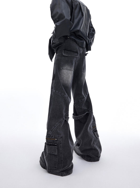 Pantalones Skinny Desgastados con Parches y Diseño Vintage - Image 2