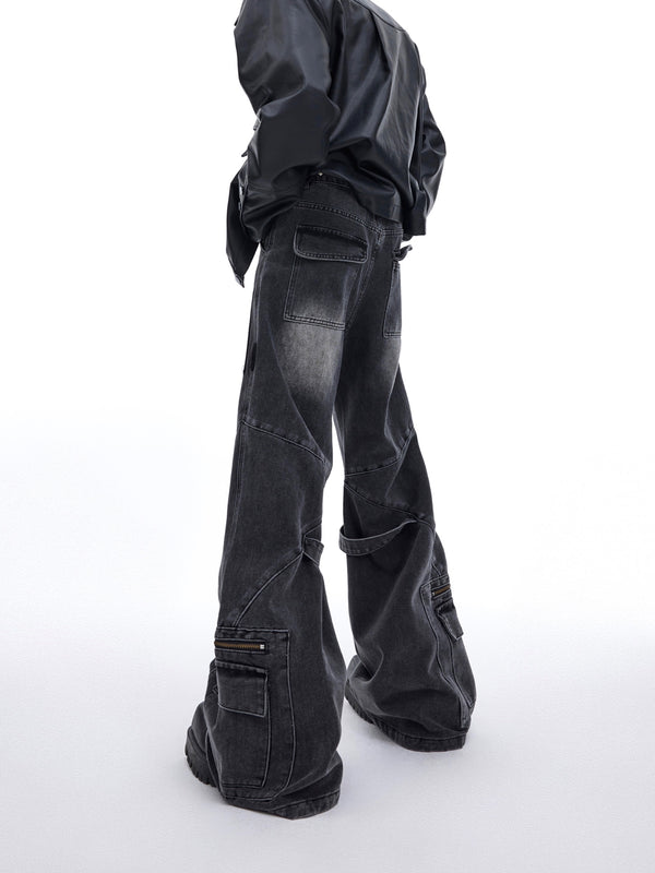 Pantalones Skinny Desgastados con Parches y Diseño Vintage