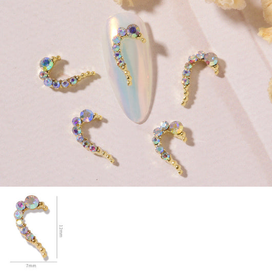 Decoraciones de Uñas Love Heart con Piedras de Cristal y Aleación - Image 16