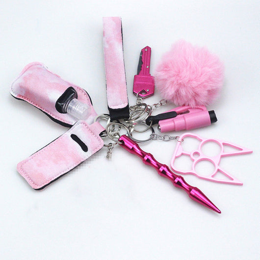 Llavero de Defensa Personal para Mujeres con Silbato y Desinfectante - Image 12