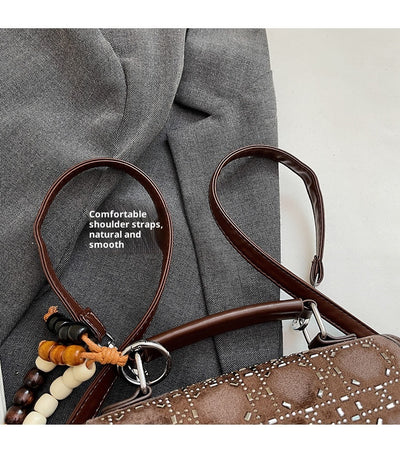 Bolsa Mensajera Cuadrada Texturizada para Mujer - Compacta y Versátil - Image 17