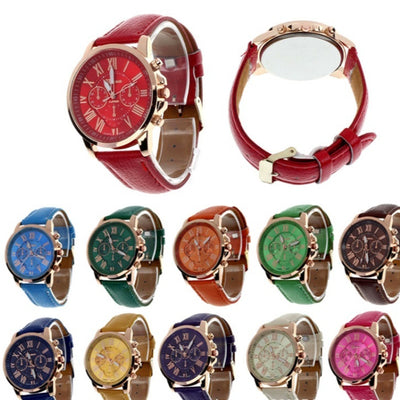 Reloj de Correa Geneva de Tres Ojos - Diseño Doble Cara