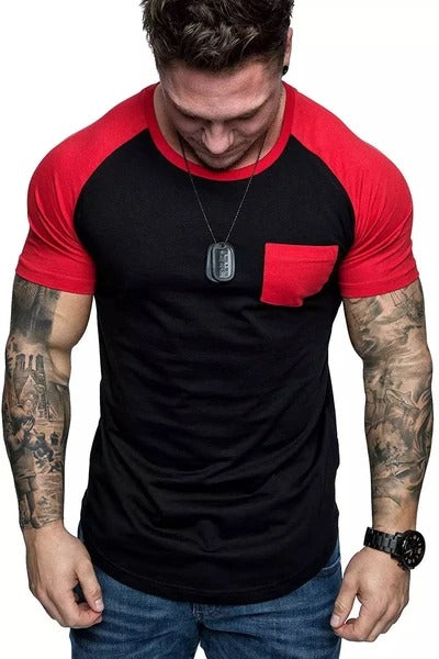 Camiseta Raglan Hombre Cuello Redondo con Bolsillo - Image 12
