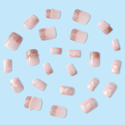 Uñas Postizas Adhesivas Perla Camelia - Diseño Montaña Verano - Image 7