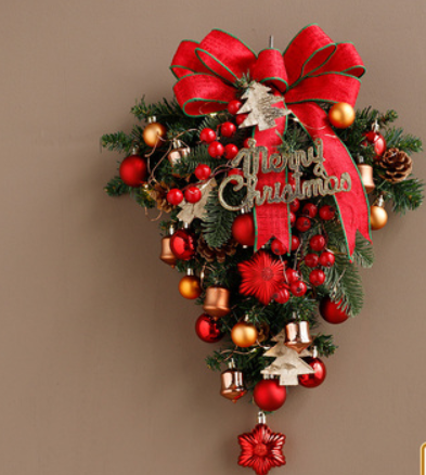 Corona Navideña Jinghua para Puerta - Decoración Elegante de Pared - Image 26
