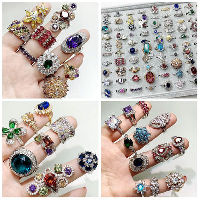Anillo de Moda Exagerado con Microcristales - Diseño Europeo y Americano - Image 9