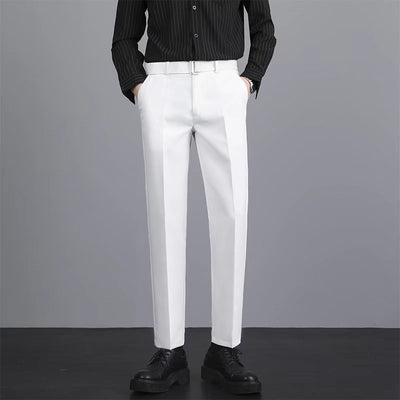 Pantalones Casuales Coreanos Rectos Antirruga de Corte Moderno - Image 4