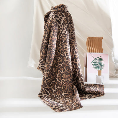 Bufanda de Cachemira Artificial con Estampado Leopardo para Mujer - Image 10