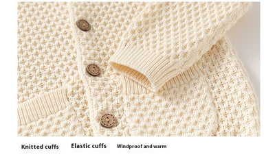 Suéter Abrigo Infantil Cuello Redondo para Otoño e Invierno - Image 10