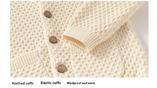Suéter Abrigo Infantil Cuello Redondo para Otoño e Invierno - Image 10