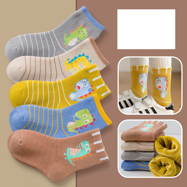 Calcetines Gruesos de Toalla para Bebé con Diseño Infantil