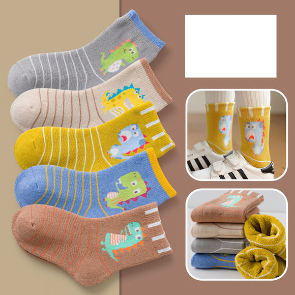 Calcetines Gruesos de Toalla para Bebé con Diseño Infantil
