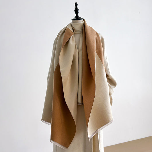 Bufanda de Imitación Cashmira con Flecos Versátil y Elegante - Image 17