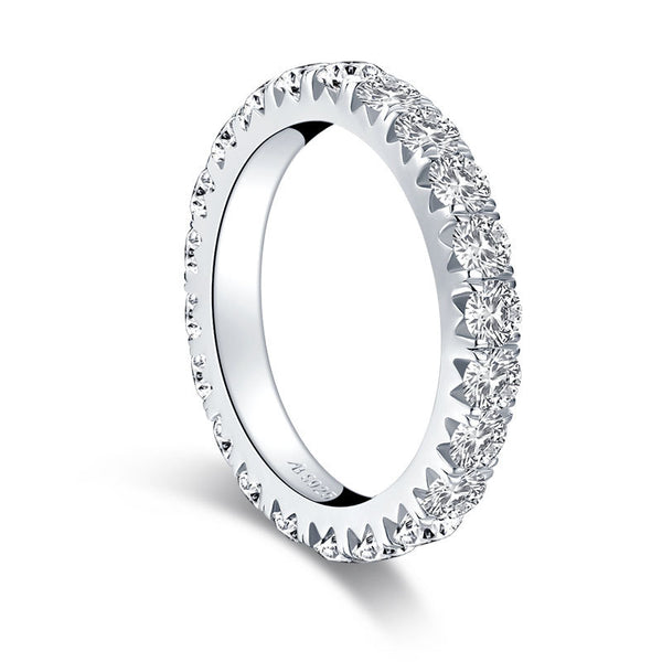 Anillo de Plata 925 con Piedra Redonda 3mm - Diseño Lujo Circón Completo para Mujer - Image 7