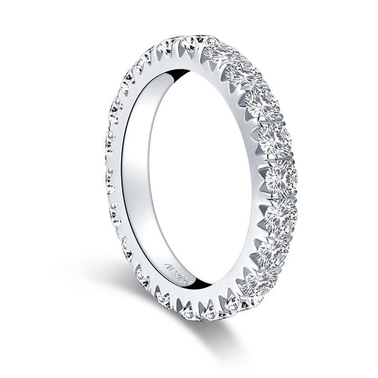 Anillo de Plata 925 con Piedra Redonda 3mm - Diseño Lujo Circón Completo para Mujer - Image 7