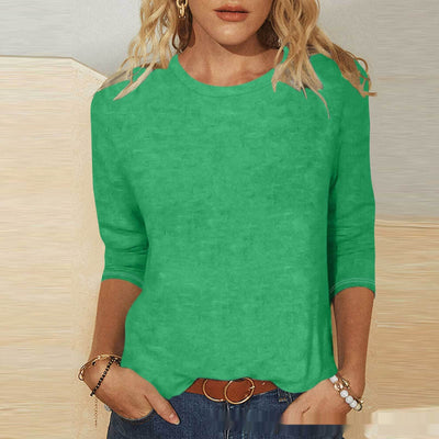 Blusa Casual Cuello Redondo Manga 3/4 para Mujer - Image 17